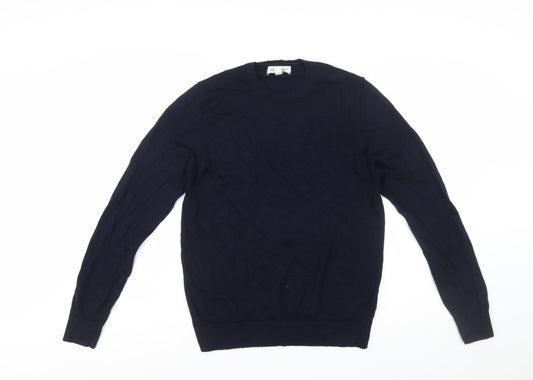 Marks and Spencer Autograph Men's Blue Merino Wool Pullover Jumper M