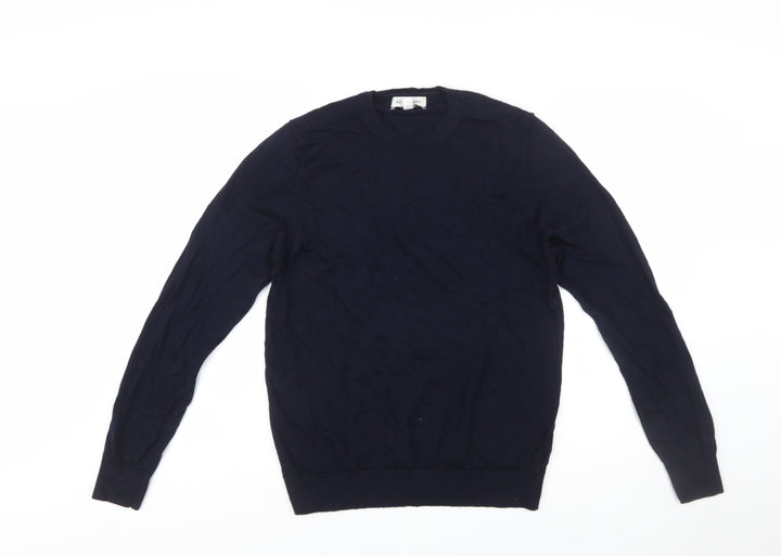 Marks and Spencer Autograph Men's Blue Merino Wool Pullover Jumper M
