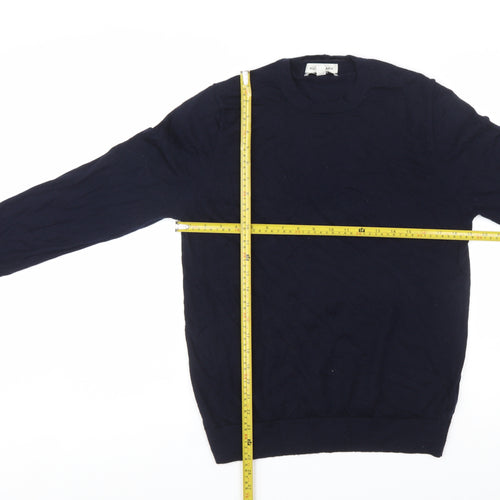 Marks and Spencer Autograph Men's Blue Merino Wool Pullover Jumper M