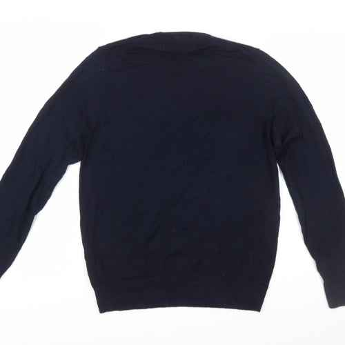 Marks and Spencer Autograph Men's Blue Merino Wool Pullover Jumper M