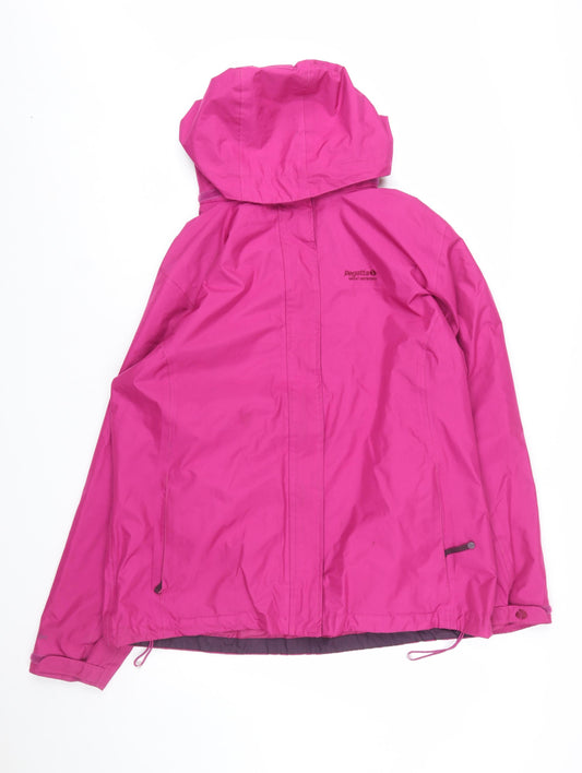 Regatta Women’s Pink Waterproof Hooded Rain Coat Jacket Size 16 XL