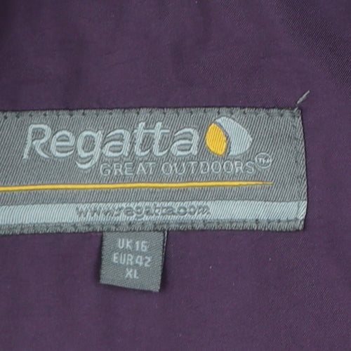 Regatta Women’s Pink Waterproof Hooded Rain Coat Jacket Size 16 XL