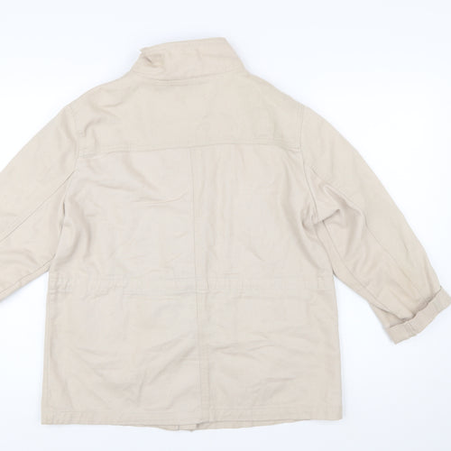 New Look Women Beige Cotton Utility Jacket UK 12