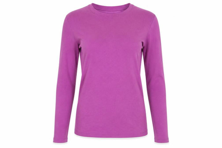 Gap Women's Purple Long Sleeve Cotton Crew Neck Top Size S