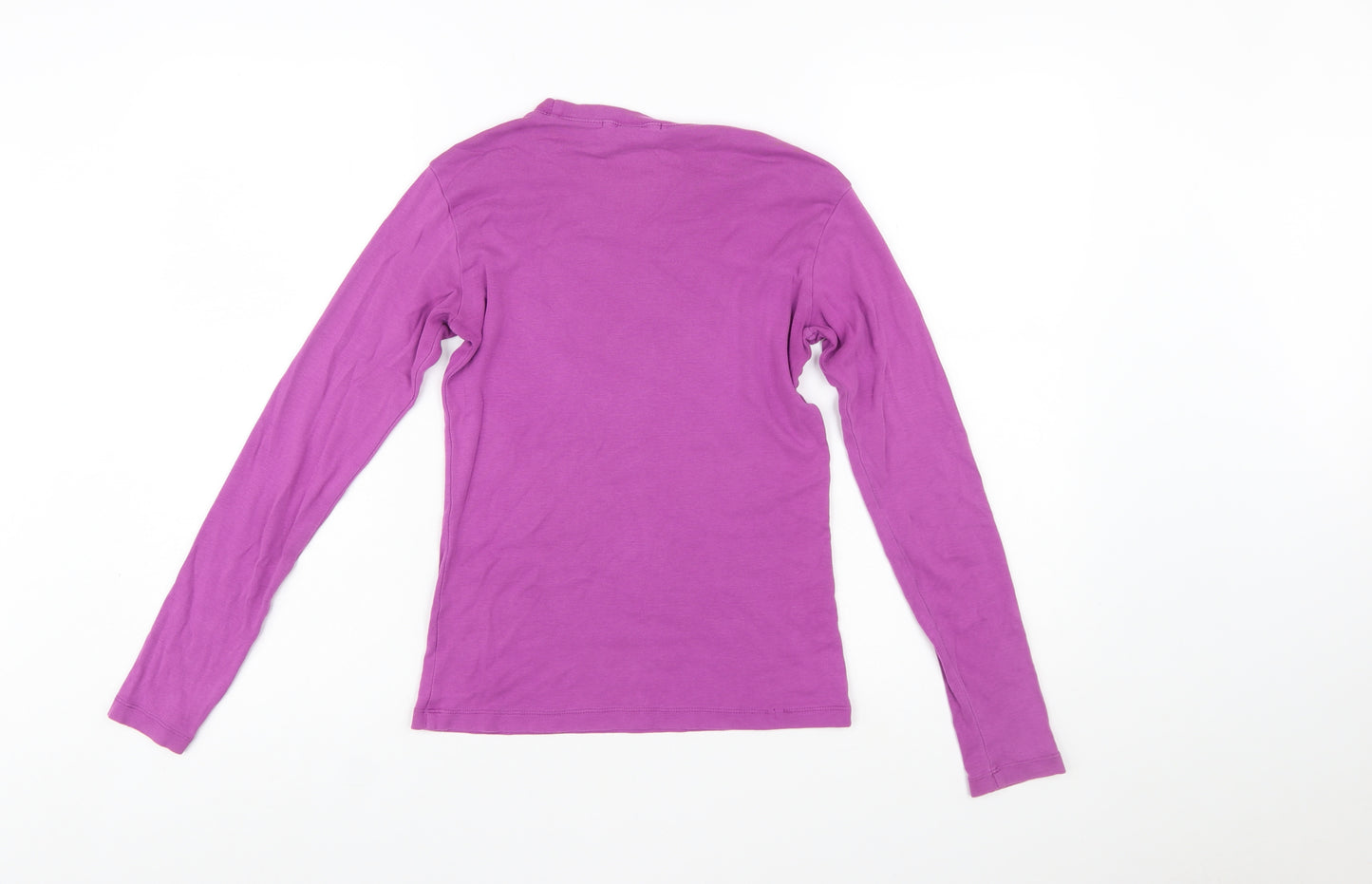 GAP Women's Purple Long Sleeve Cotton Crew Neck Top Size S