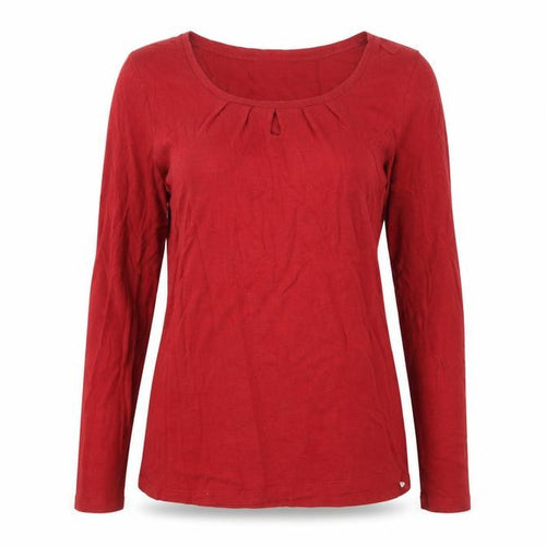 Seasalt Cornwall Women’s Red Bamboo Jersey Long Sleeve Top Size 10