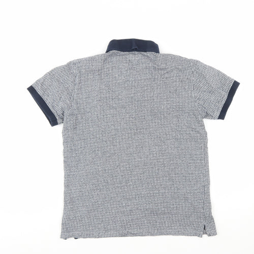 Peter Werth Men's Blue Short Sleeve Cotton Polo Shirt Size M