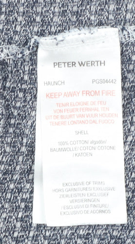 Peter Werth Men's Blue Short Sleeve Cotton Polo Shirt Size M