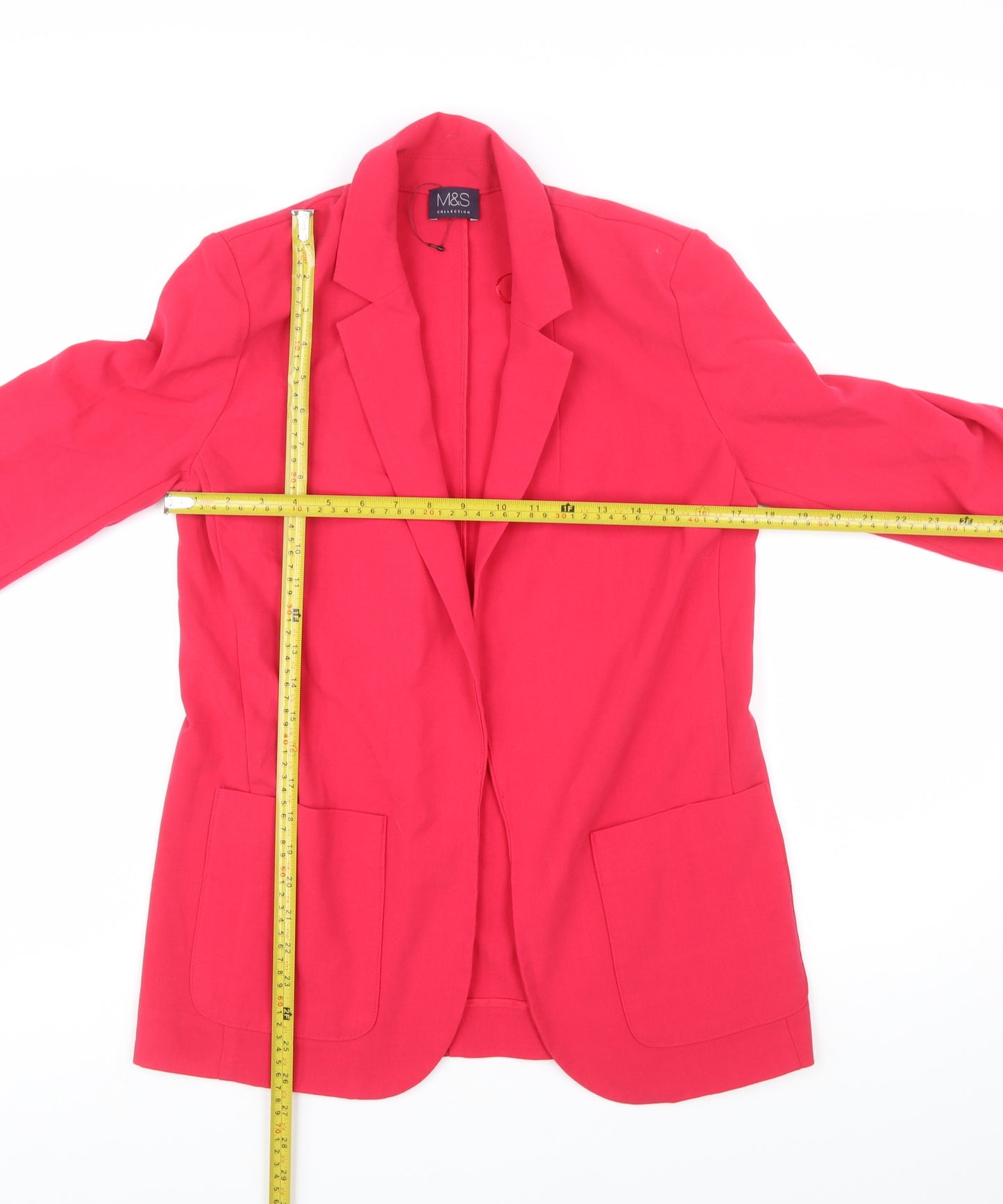 Marks and Spencer Women's Pink Blazer Jacket UK 8 Classic Regular Fit