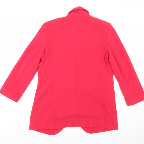 Marks and Spencer Women's Pink Blazer Jacket UK 8 Classic Regular Fit