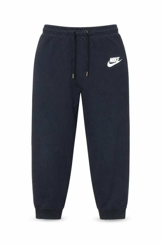 Front view of Nike women’s black fleece jogger trousers l elastic waist comfort fit