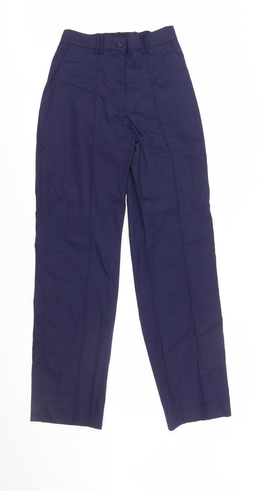 Grahame Gardner Women's Blue Workwear Straight Leg Trousers Size 10