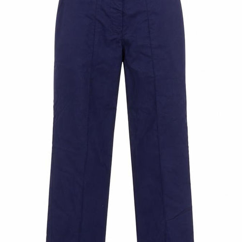 Grahame Gardner Women's Blue Workwear Straight Leg Trousers Size 10