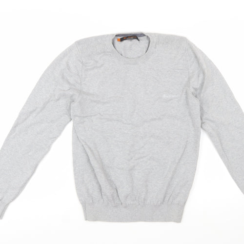 Ben Sherman Men's Grey Cotton Crew Neck Jumper Size S