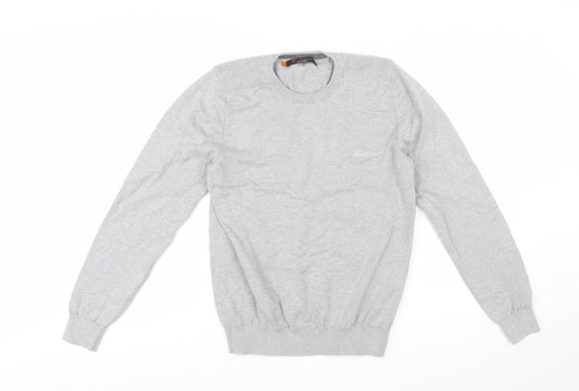 Ben Sherman Men's Grey Cotton Crew Neck Jumper Size S