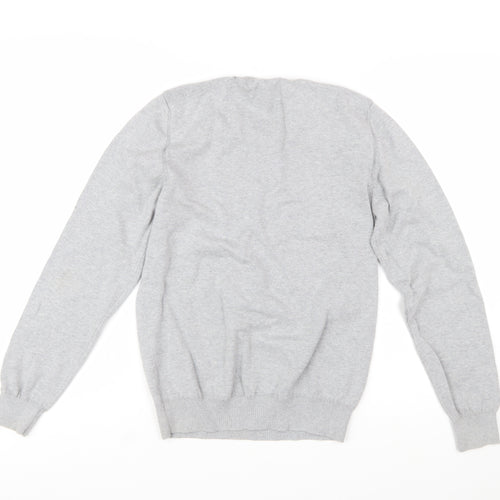Ben Sherman Men's Grey Cotton Crew Neck Jumper Size S