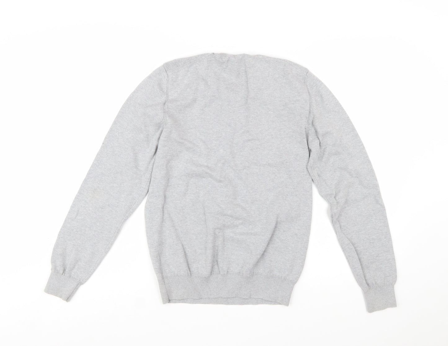 Ben Sherman Men's Grey Cotton Crew Neck Jumper Size S