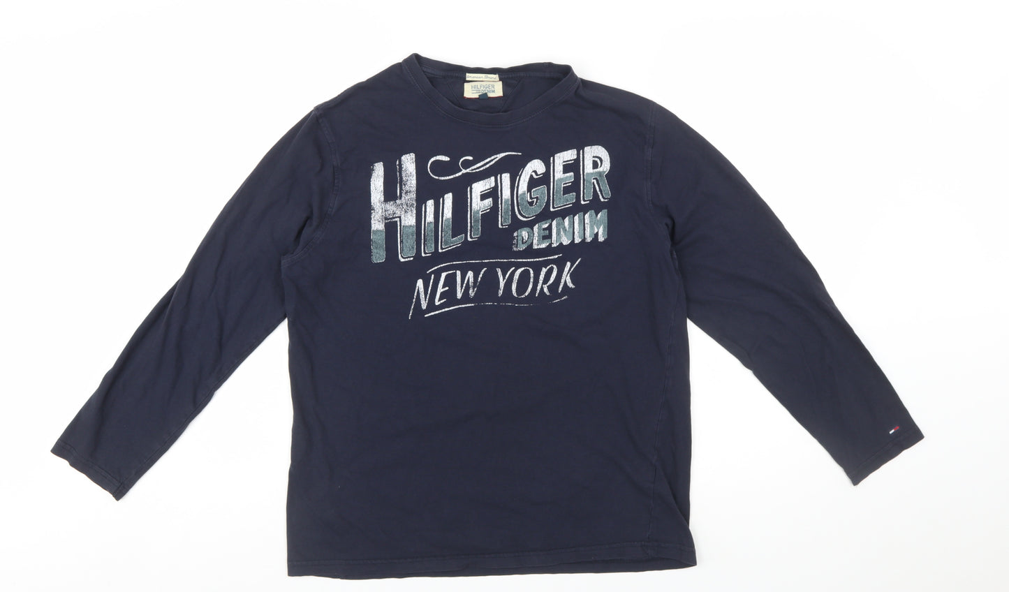 Tommy Hilfiger Women’s Blue Long Sleeve Cotton T-Shirt XL