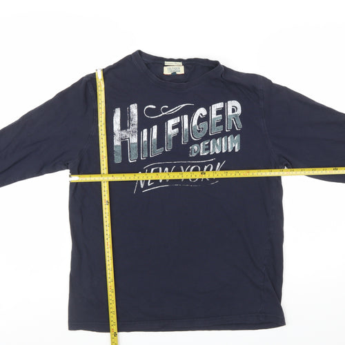 Tommy Hilfiger Women’s Blue Long Sleeve Cotton T-Shirt XL