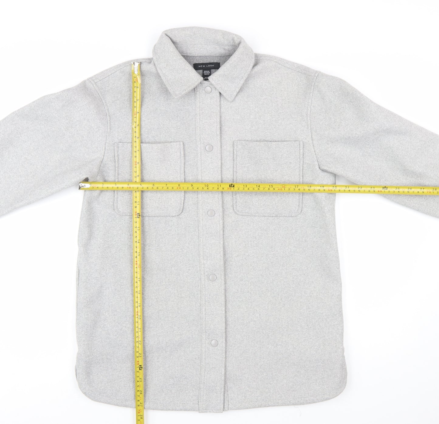 New Look Women Grey Regular Fit Shirt Jacket Size S