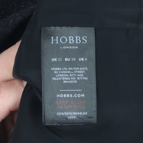 Hobbs Women Black Wool Blend Sleeveless Sheath Dress UK 10