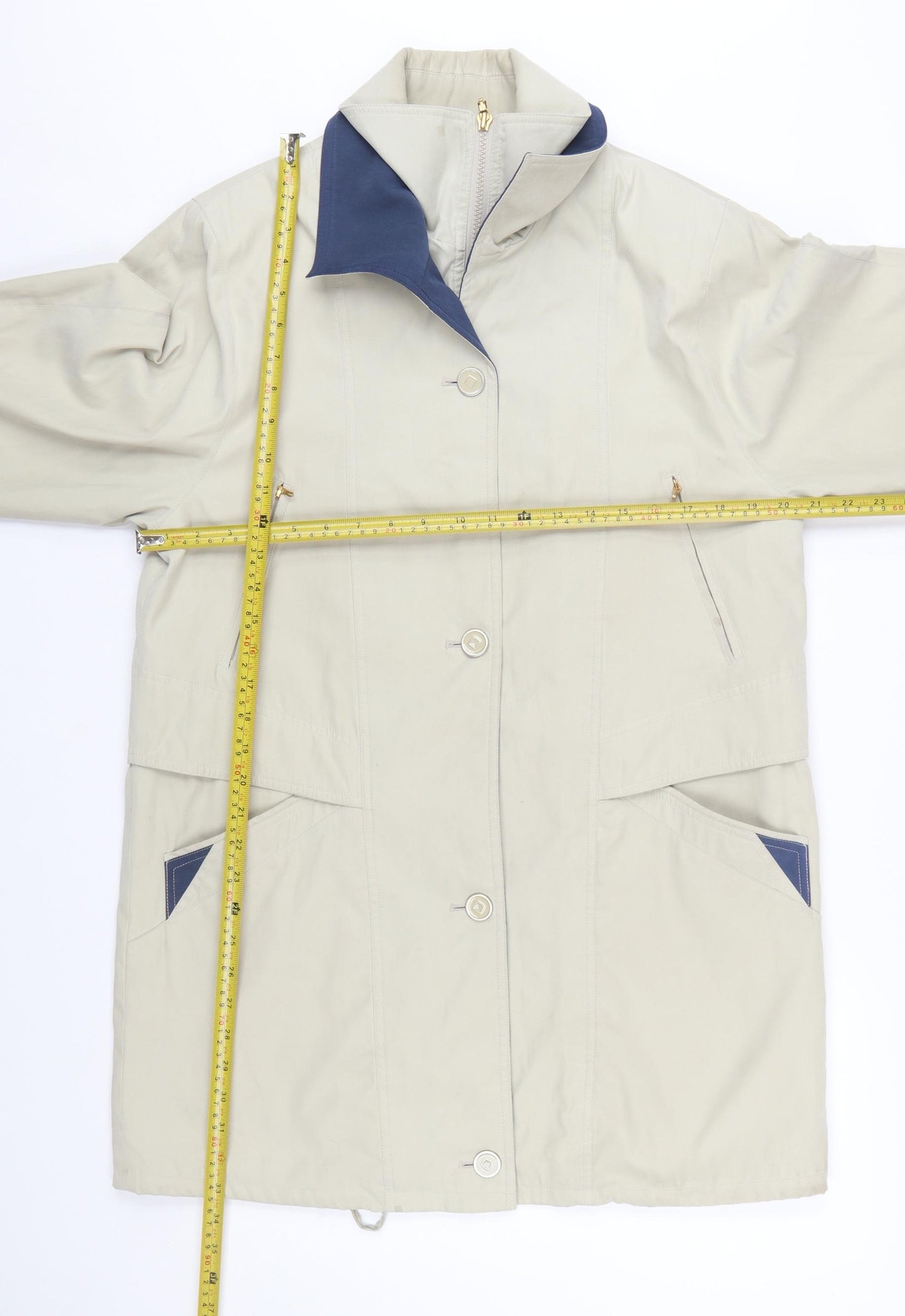 Bond Street N.Y. Women's Beige Long Overcoat Size 10 Classic Style