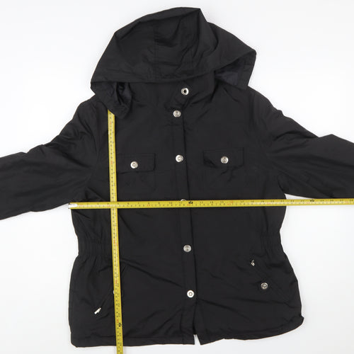 Dunnes Stores Women's Black Hooded Parka Jacket Size 14