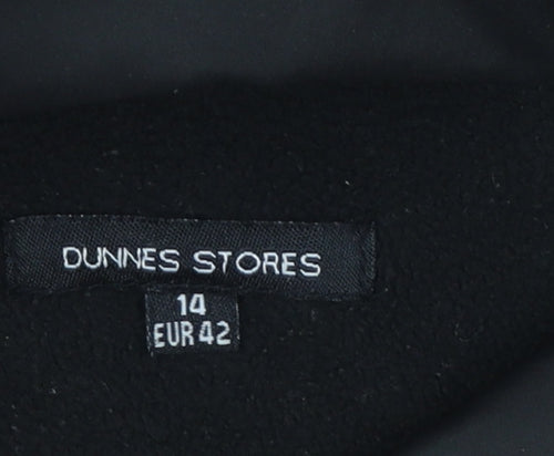 Dunnes Stores Women's Black Hooded Parka Jacket Size 14