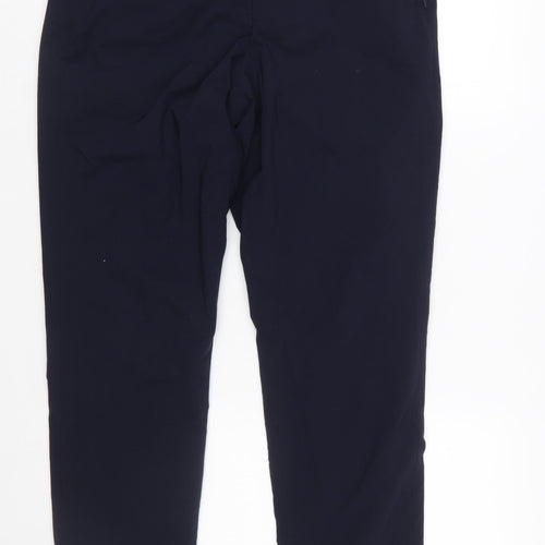 Uniqlo Women Blue Heattech Regular Trousers M Elastic Waist