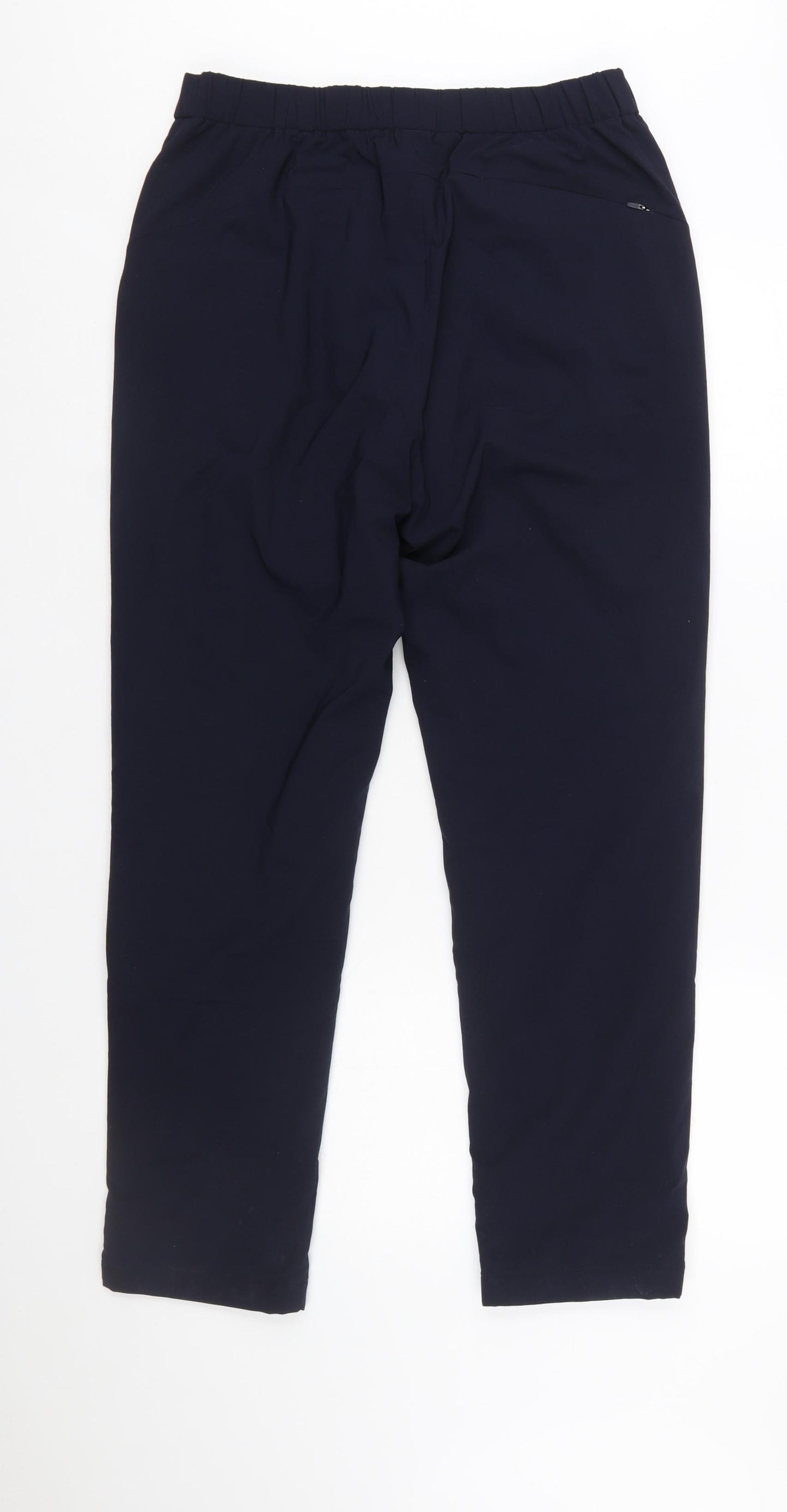 Uniqlo Women Blue Heattech Regular Trousers M Elastic Waist