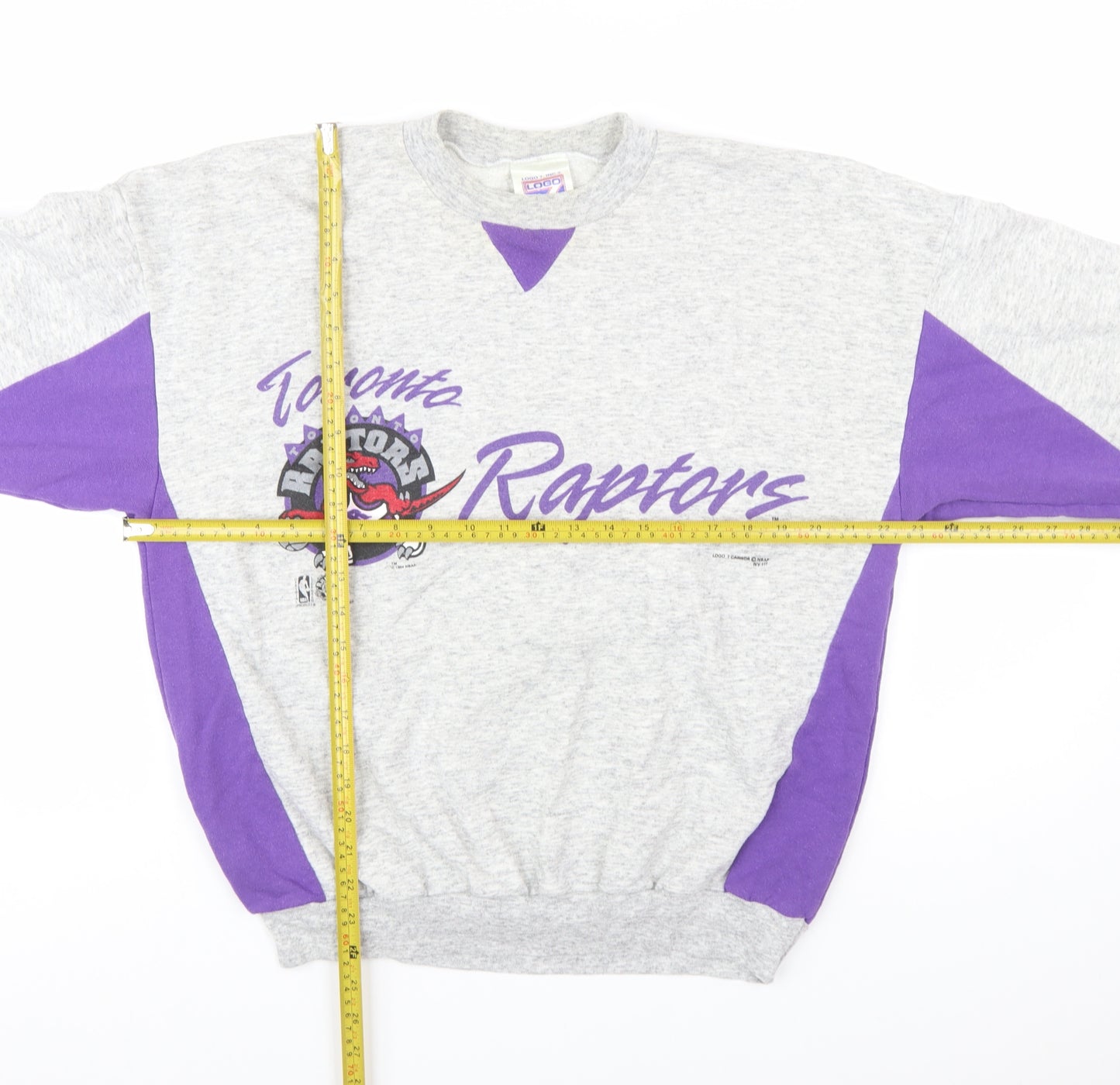 Logo 7 Men's Grey Toronto Raptors Sweatshirt M Pullover Vintage NBA
