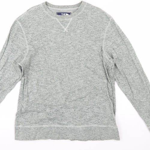 The North Face Men's Grey Cotton Pullover Sweatshirt Size M
