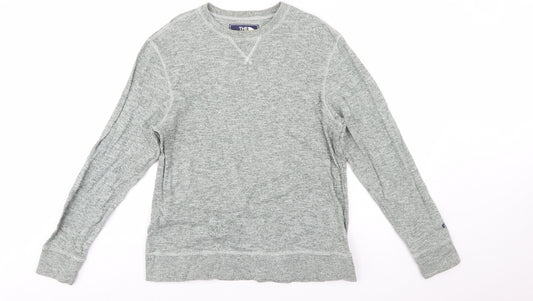 The North Face Men's Grey Cotton Pullover Sweatshirt Size M