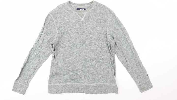 The North Face Men's Grey Cotton Pullover Sweatshirt Size M