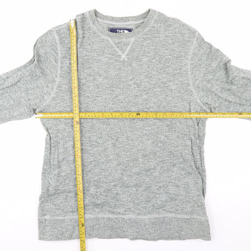 The North Face Men's Grey Cotton Pullover Sweatshirt Size M