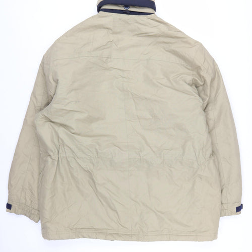 B Stone Casual Men's Beige L Parka Jacket Polyamide Lined Outdoor