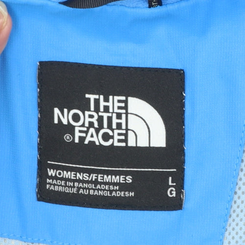 The North Face Women's Blue Hooded Lightweight Rain Jacket L