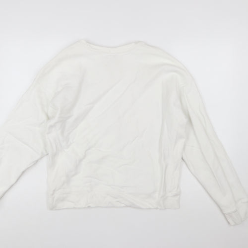 Champion Women White Large Reverse Weave Pullover Sweatshirt
