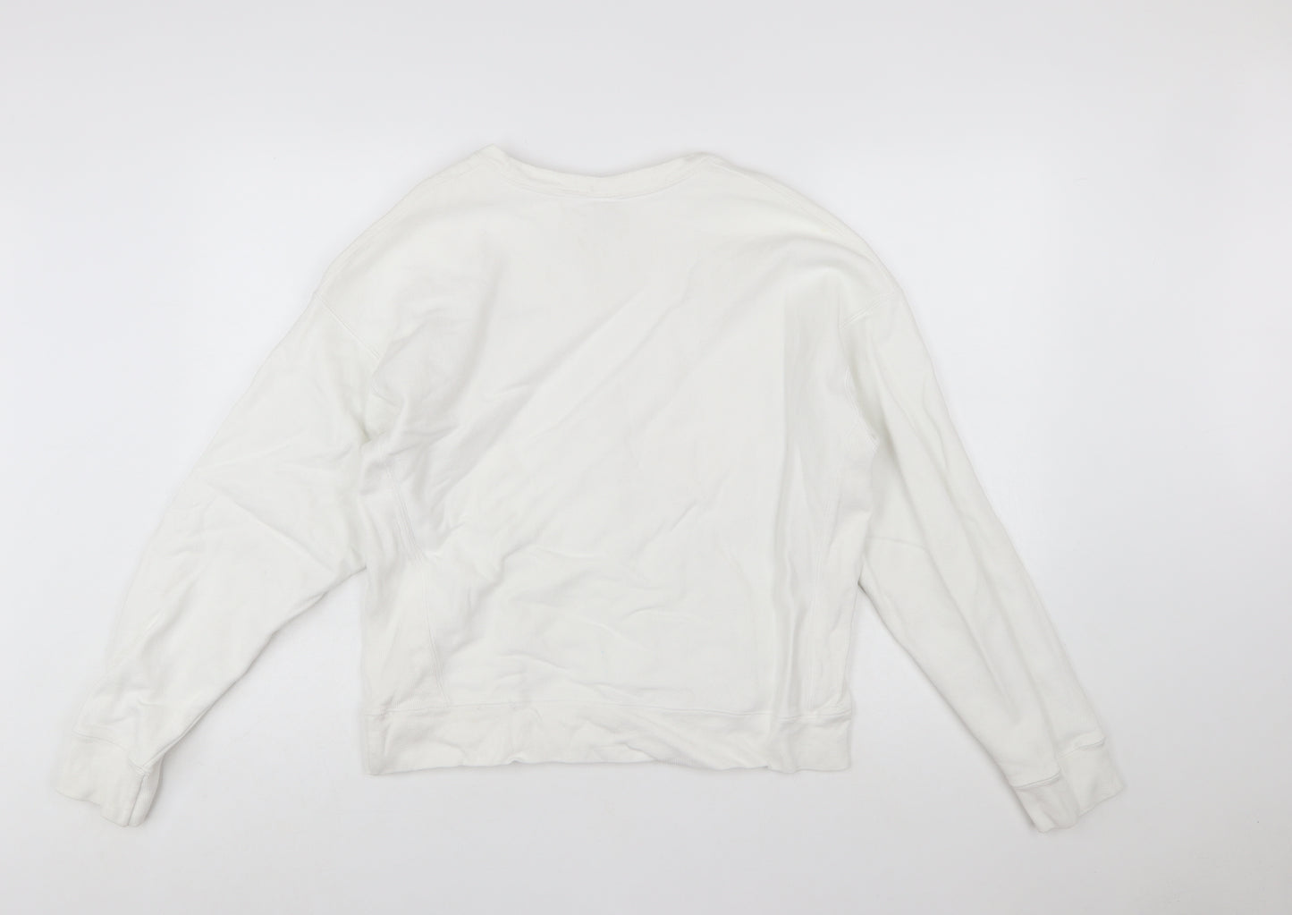 Champion Women White Large Reverse Weave Pullover Sweatshirt
