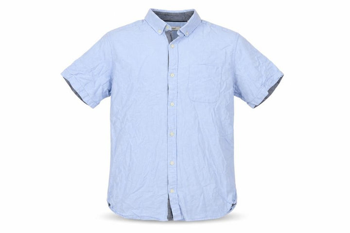 Jack & Jones Men's Blue Short Sleeve Button-Up Shirt Size S