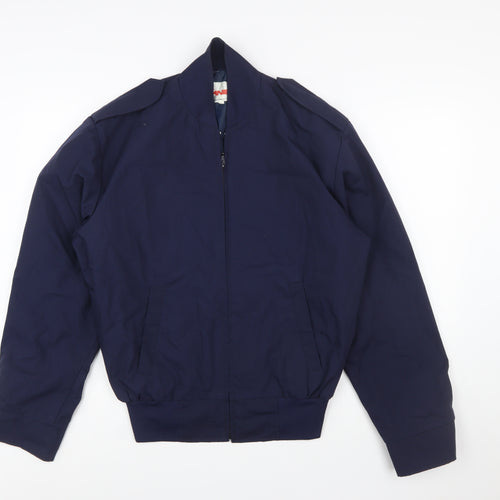 CANEX Men's Blue Bomber Jacket Size 42 Regular Cotton Blend