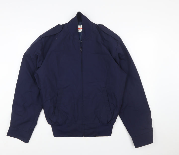 CANEX Men's Blue Bomber Jacket Size 42 Regular Cotton Blend
