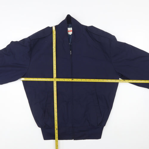 CANEX Men's Blue Bomber Jacket Size 42 Regular Cotton Blend