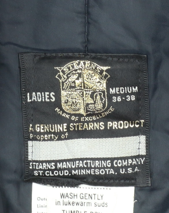 Stearns Ladies Blue Medium Nylon Fur Collar Winter Coat Jacket