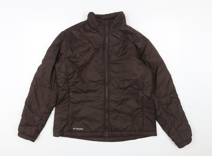 Columbia Women Brown Puffer Jacket L Insulated Winter Coat