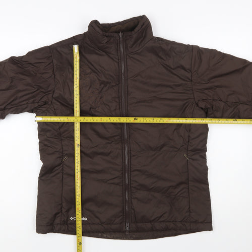 Columbia Women Brown Puffer Jacket L Insulated Winter Coat