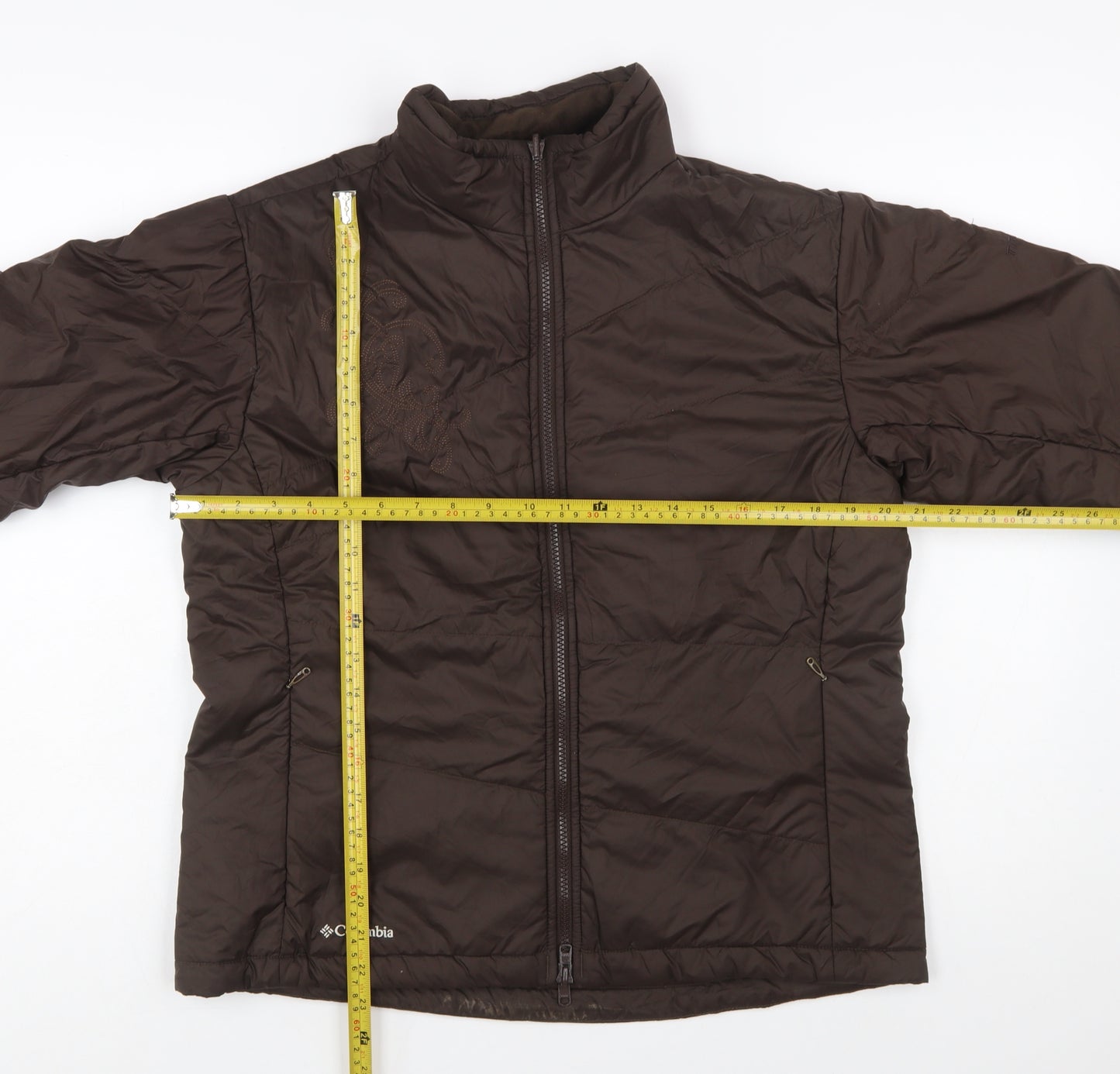 Columbia Women Brown Puffer Jacket L Insulated Winter Coat