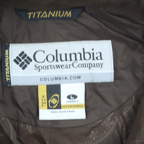 Columbia Women Brown Puffer Jacket L Insulated Winter Coat