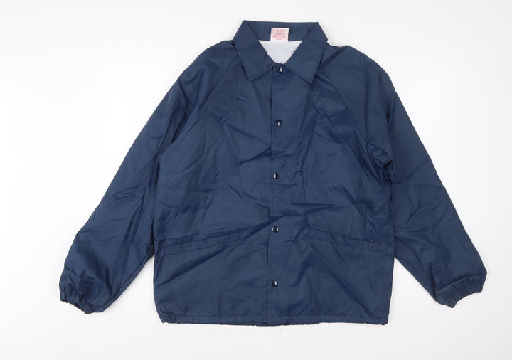 Cardinal Men's Blue Nylon Windbreaker Jacket Size M Lightweight
