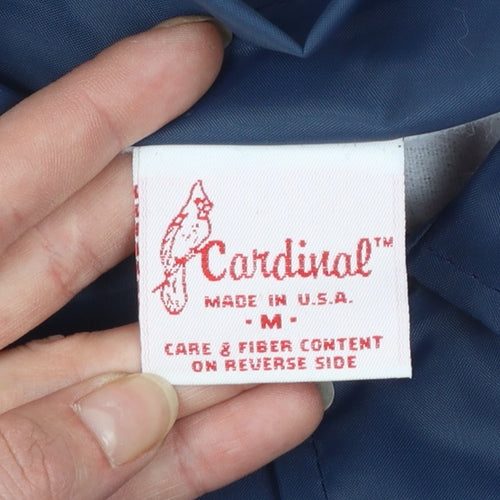 Cardinal Men's Blue Nylon Windbreaker Jacket Size M Lightweight